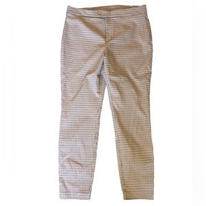 Plaid Straight Leg Trousers - Size 16